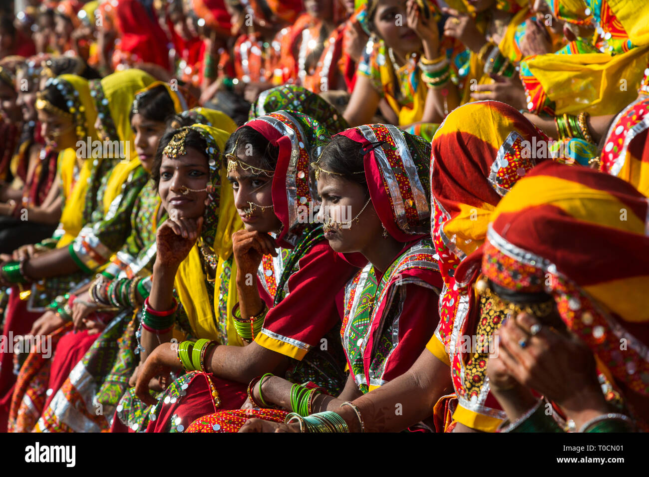 Indian girls in Pushkar Stock Photo