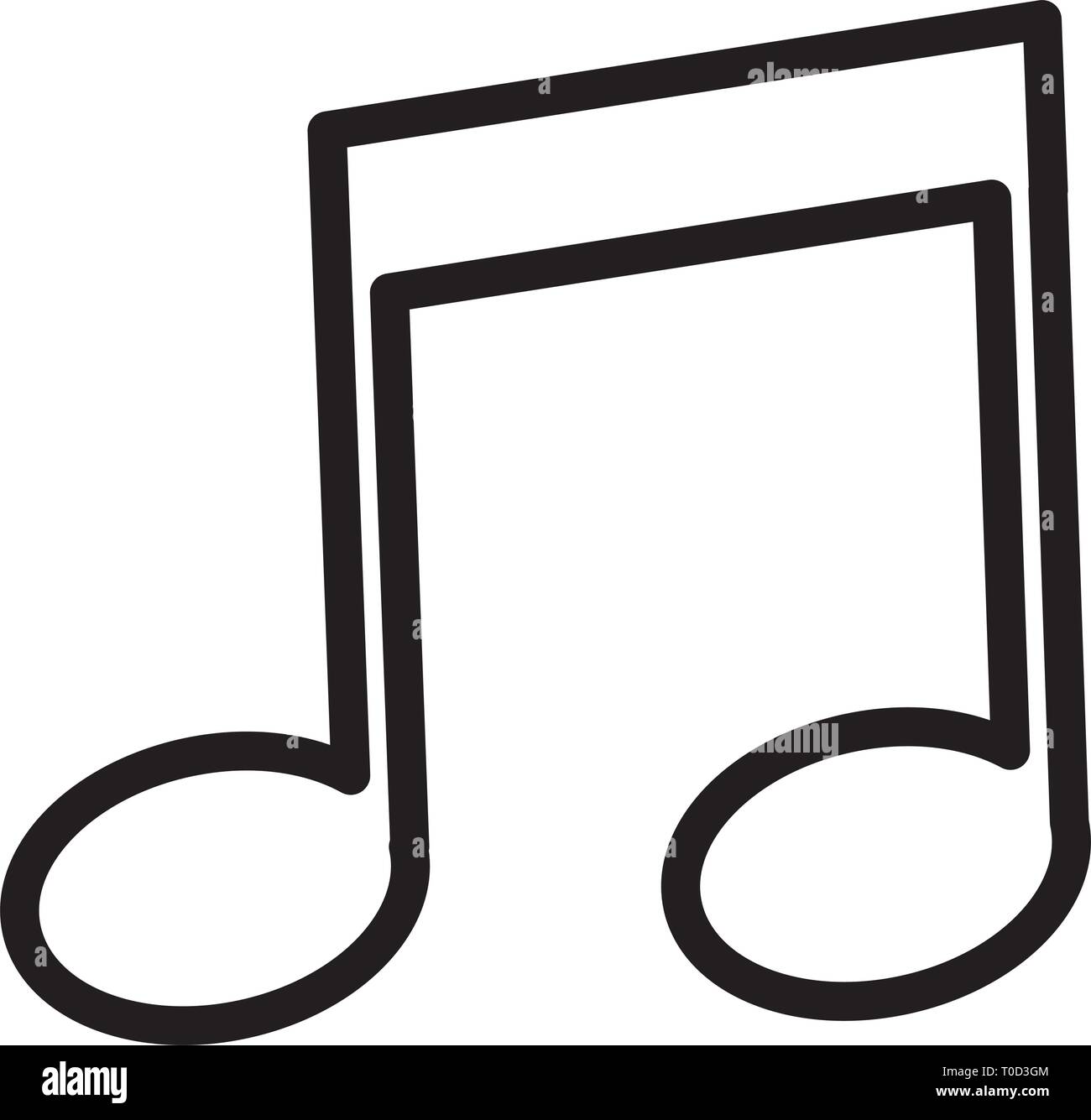 music note isolated icon vector illustration design Stock Vector Image ...