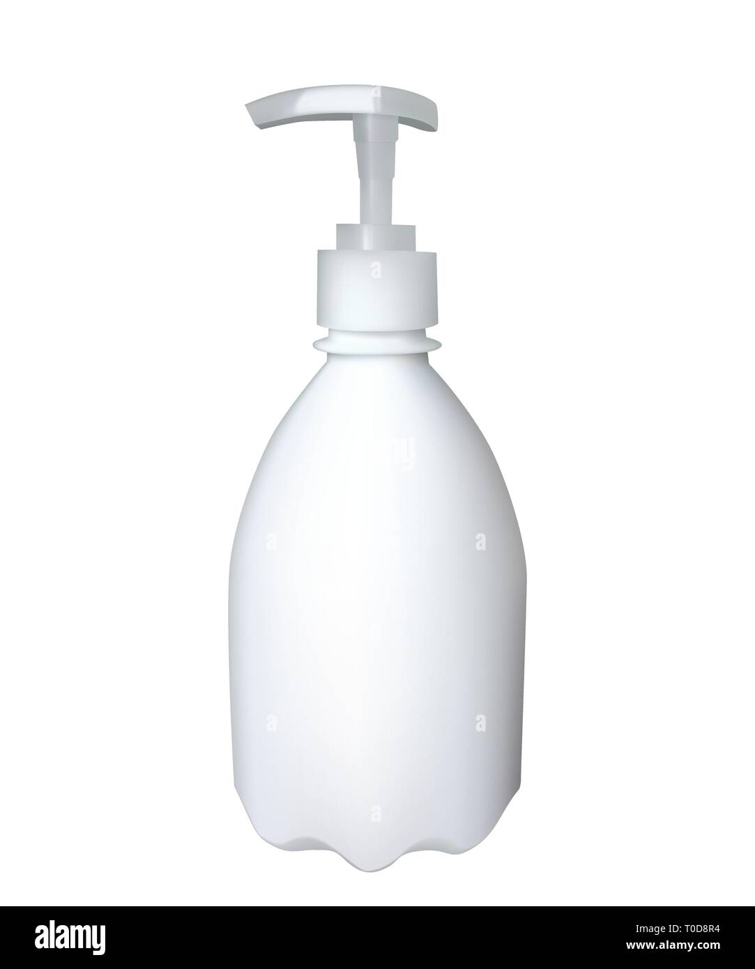 Plastic bottle with pump. Vector illustration. Soap container. Stock Vector