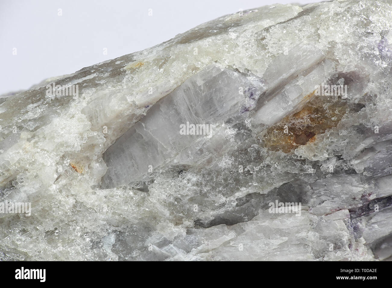 Crystals of major industrial lithium ore spodumene. Sample from