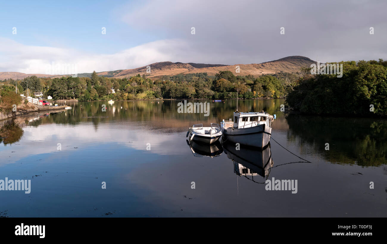 Picture of Glengarriff Harbour ,a part of a bigger Bantry Bay in Co.Cork,Ireland Stock Photo