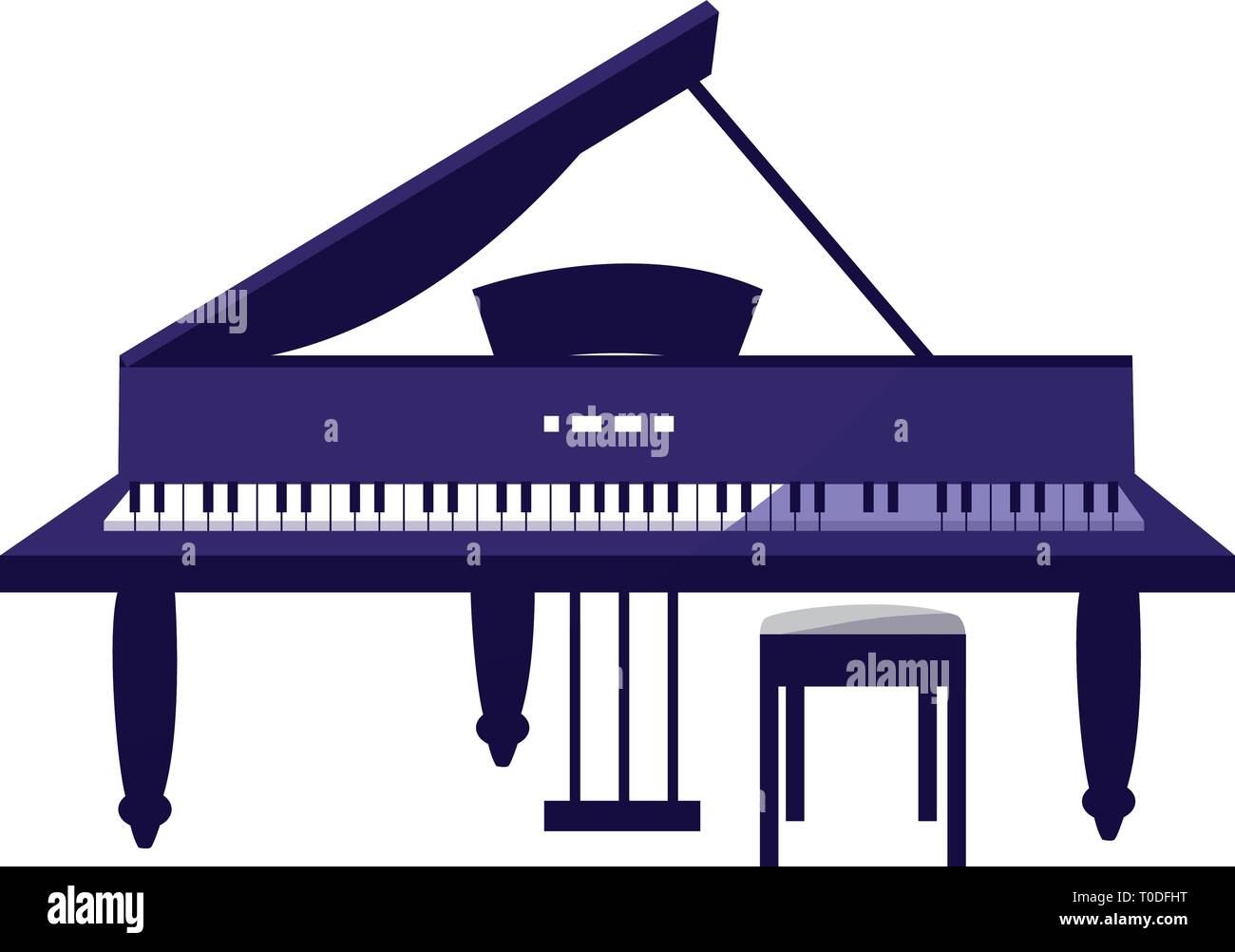 grand piano instrument icon vector illustration design Stock Vector ...