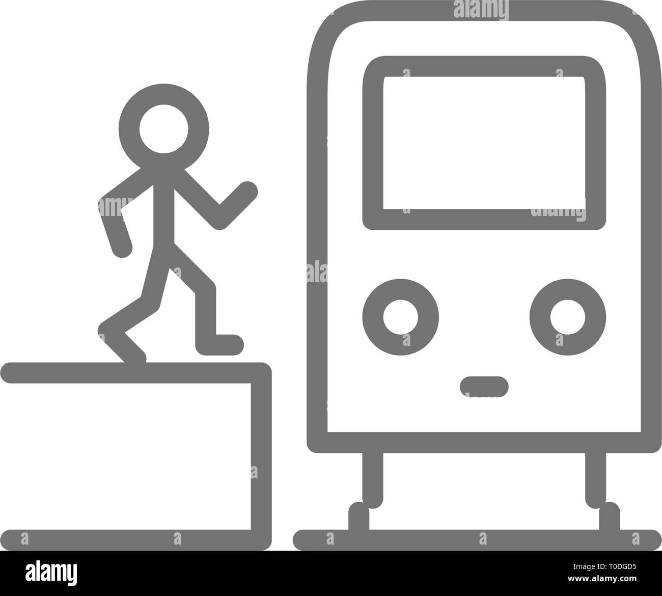 Miss the train Stock Vector Images - Alamy