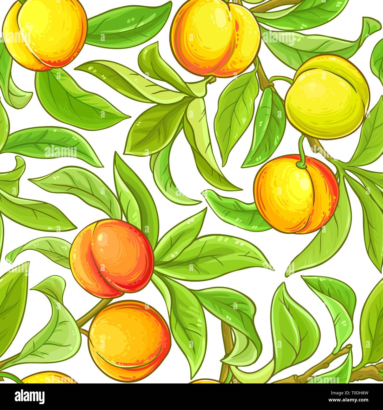 peach vector pattern on white background Stock Vector