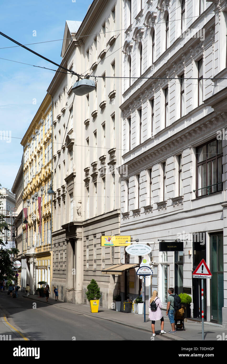 Österreich, Wien 1, Habsburgergasse Stock Photo