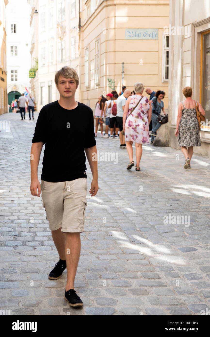 Österreich, Wien 1, Felix Kramer, Musiker und Liedermacher Stock Photo