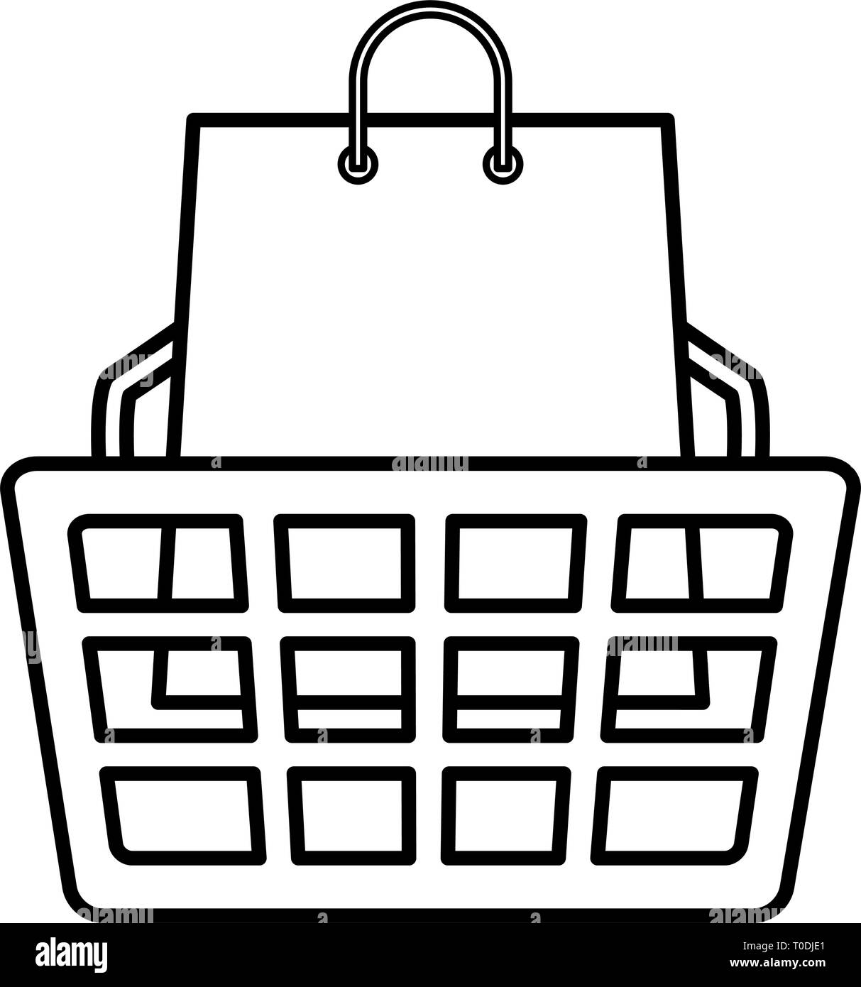 shopping basket and bag vector illustration design Stock Vector Image ...