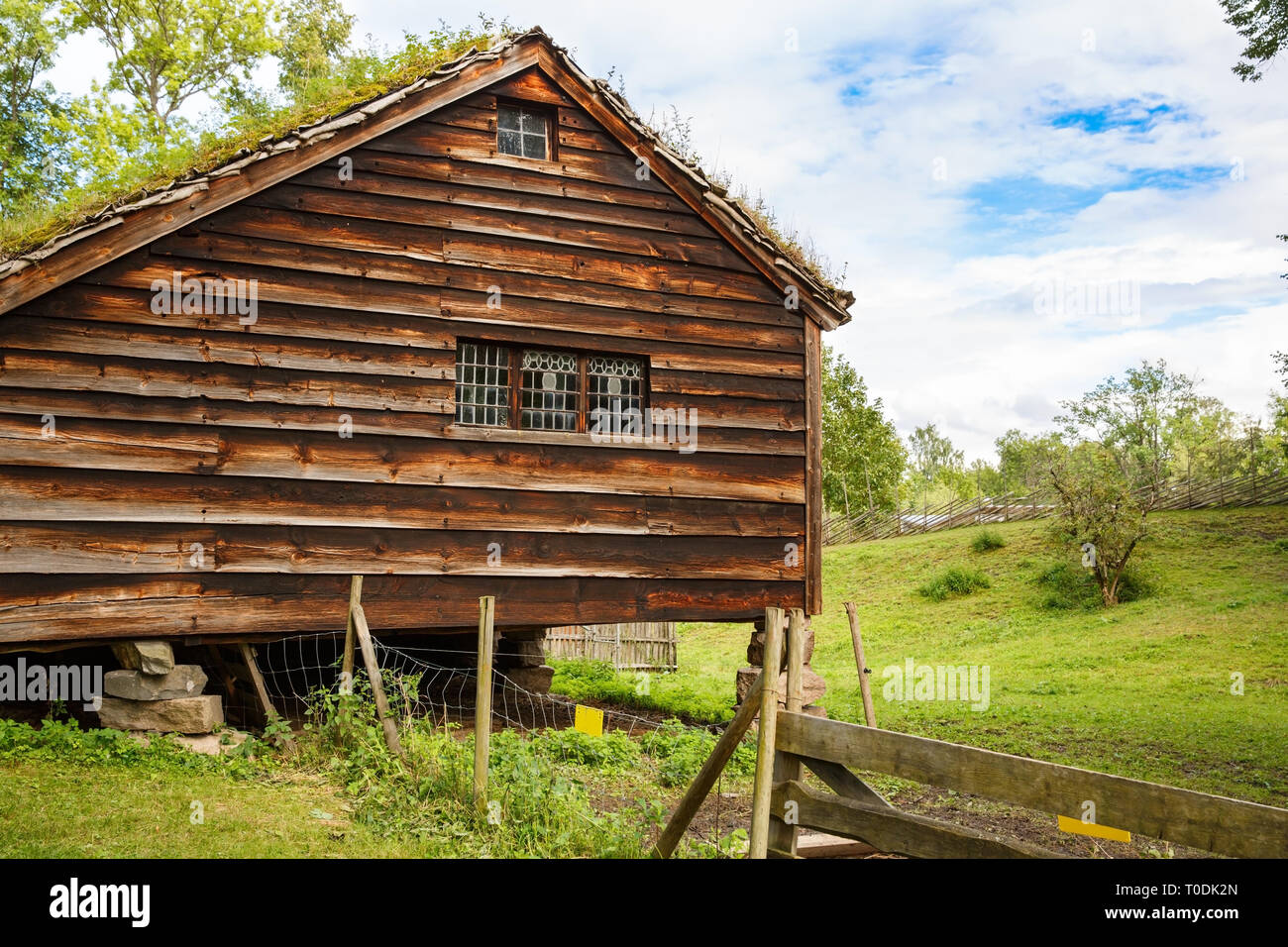 Traditional old wooden farm house in Oslo, Norway Stock Photo Alamy