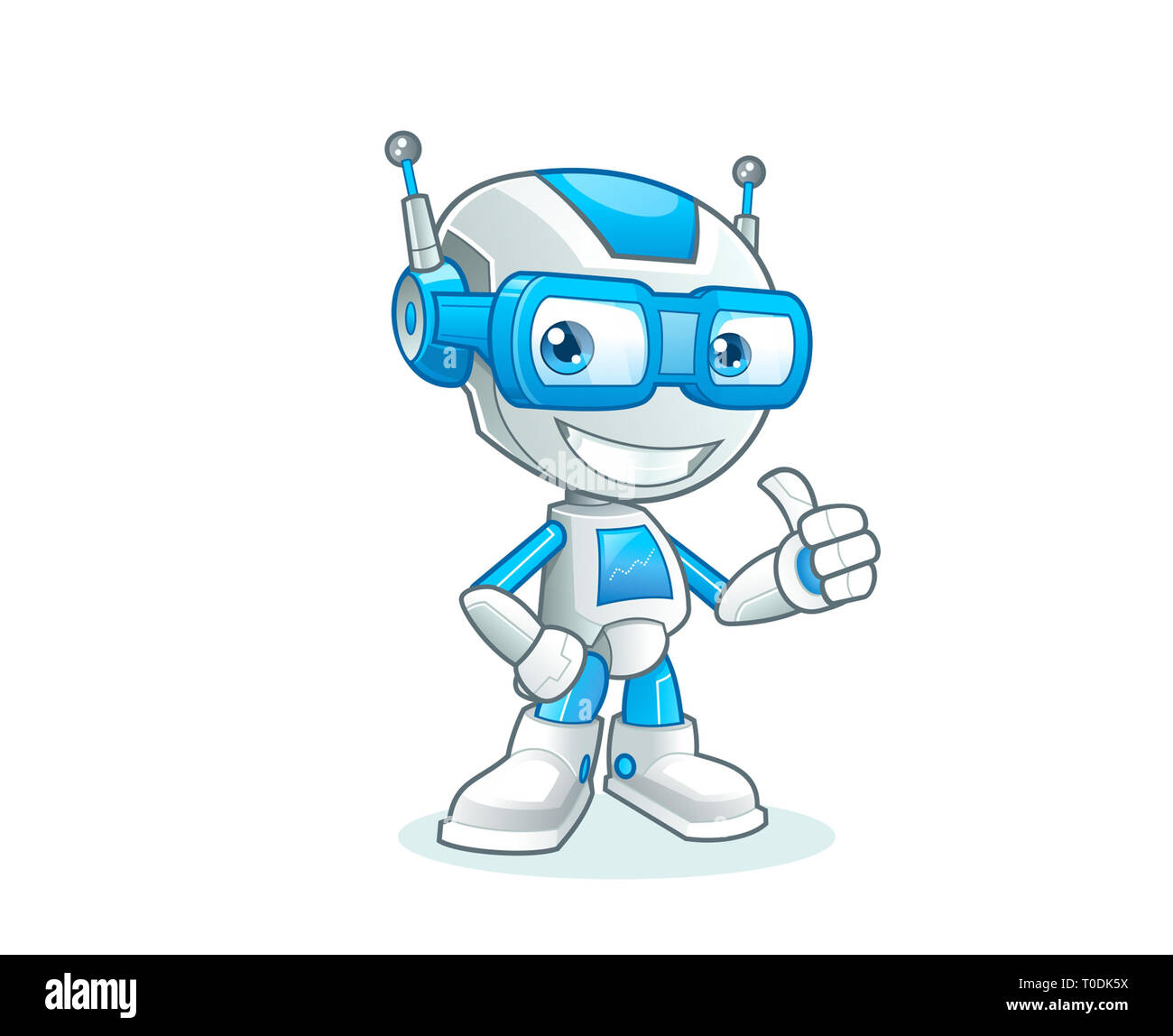Blue Chatbot robot, character, concept Stock Photo