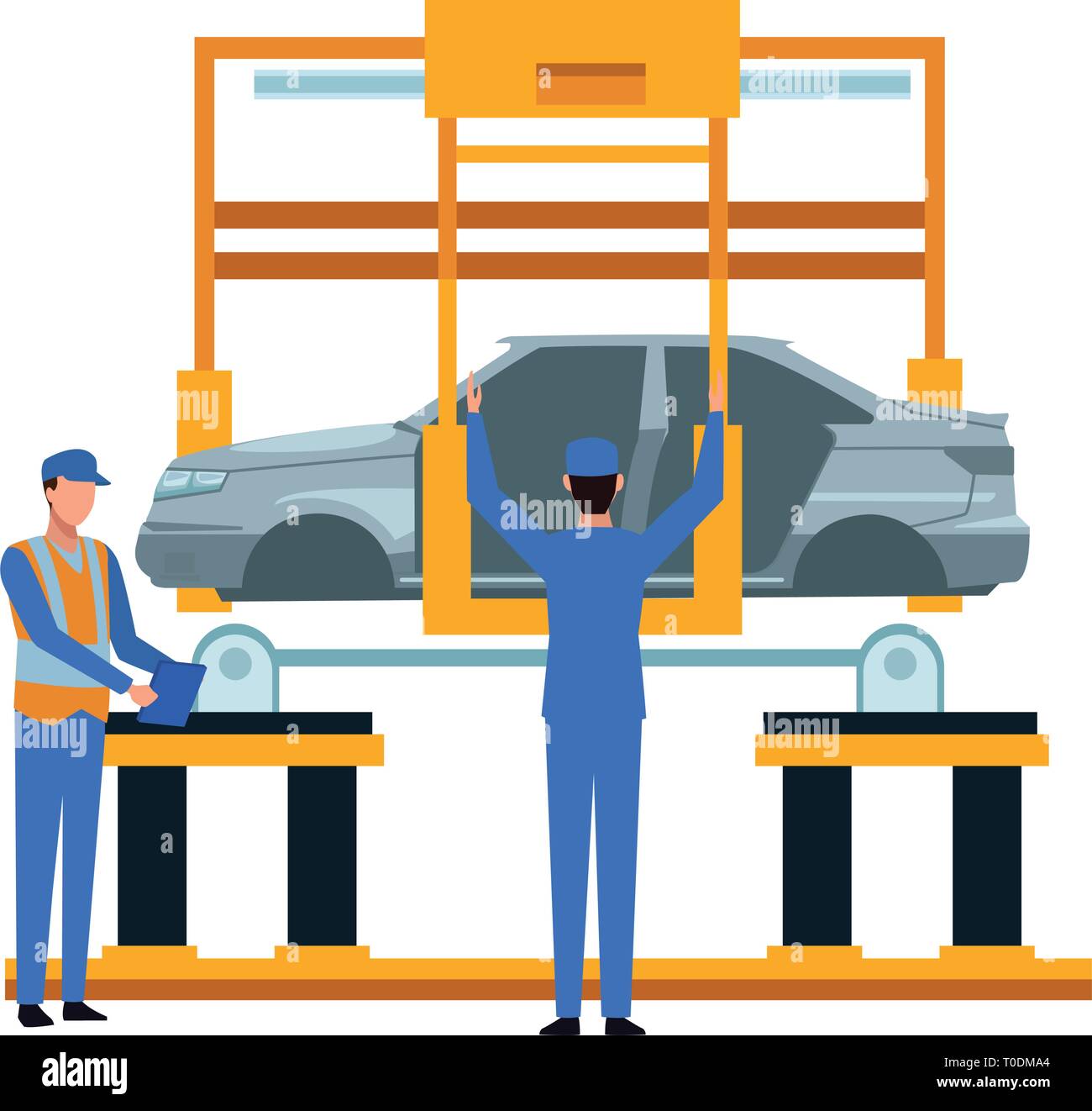 industry car manufacturing cartoon Stock Vector Image & Art Alamy