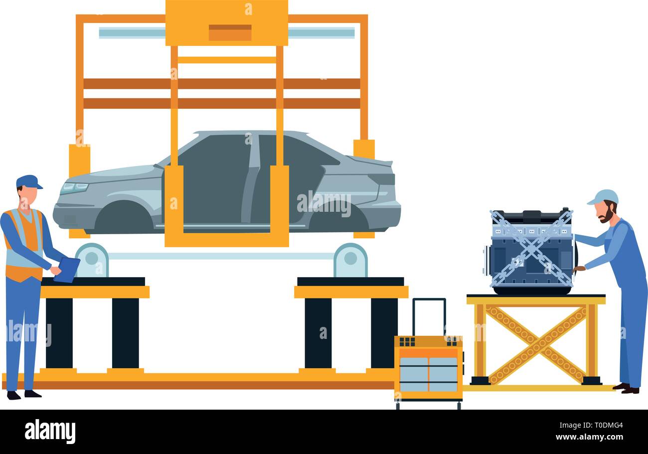 industry car manufacturing cartoon Stock Vector Image & Art Alamy