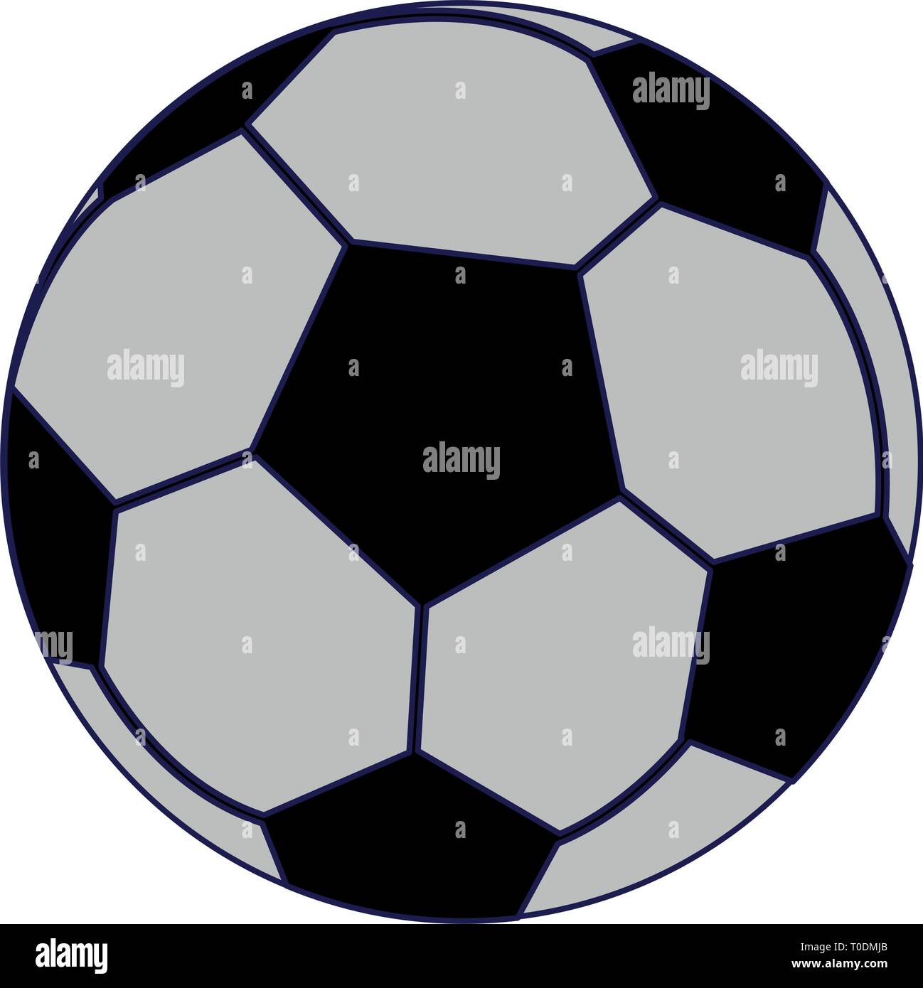 Soccer ball isolated blue lines Stock Vector Image & Art - Alamy