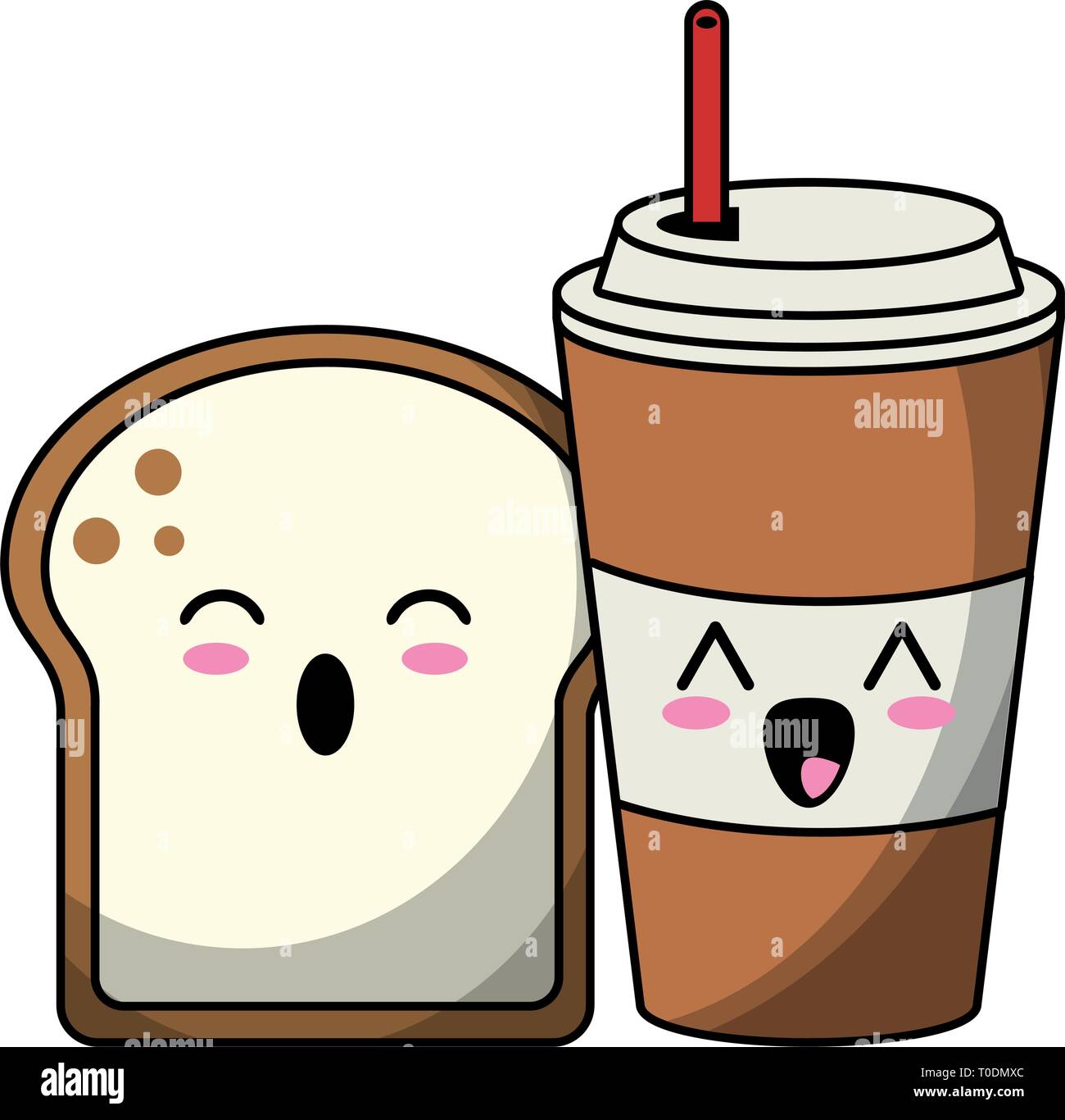 Coffee to go kawaii cute cartoon Stock Vector Image & Art - Alamy