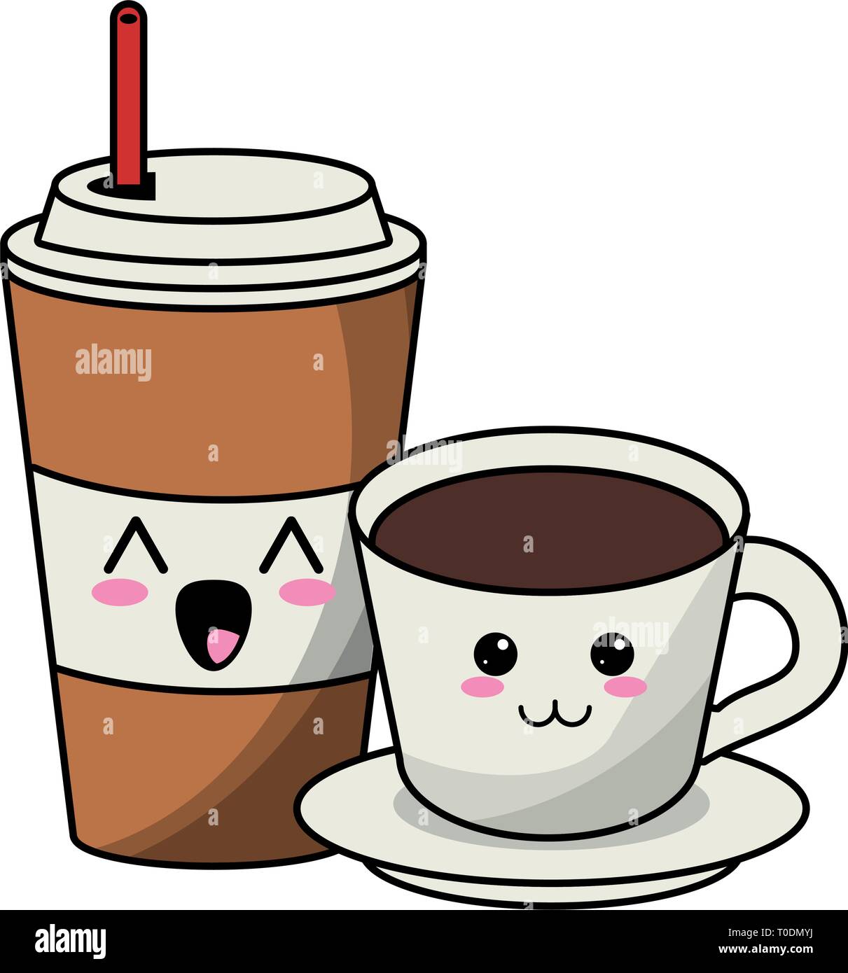 https://c8.alamy.com/comp/T0DMYJ/ice-coffee-cup-and-drink-hot-kawaii-cartoon-T0DMYJ.jpg