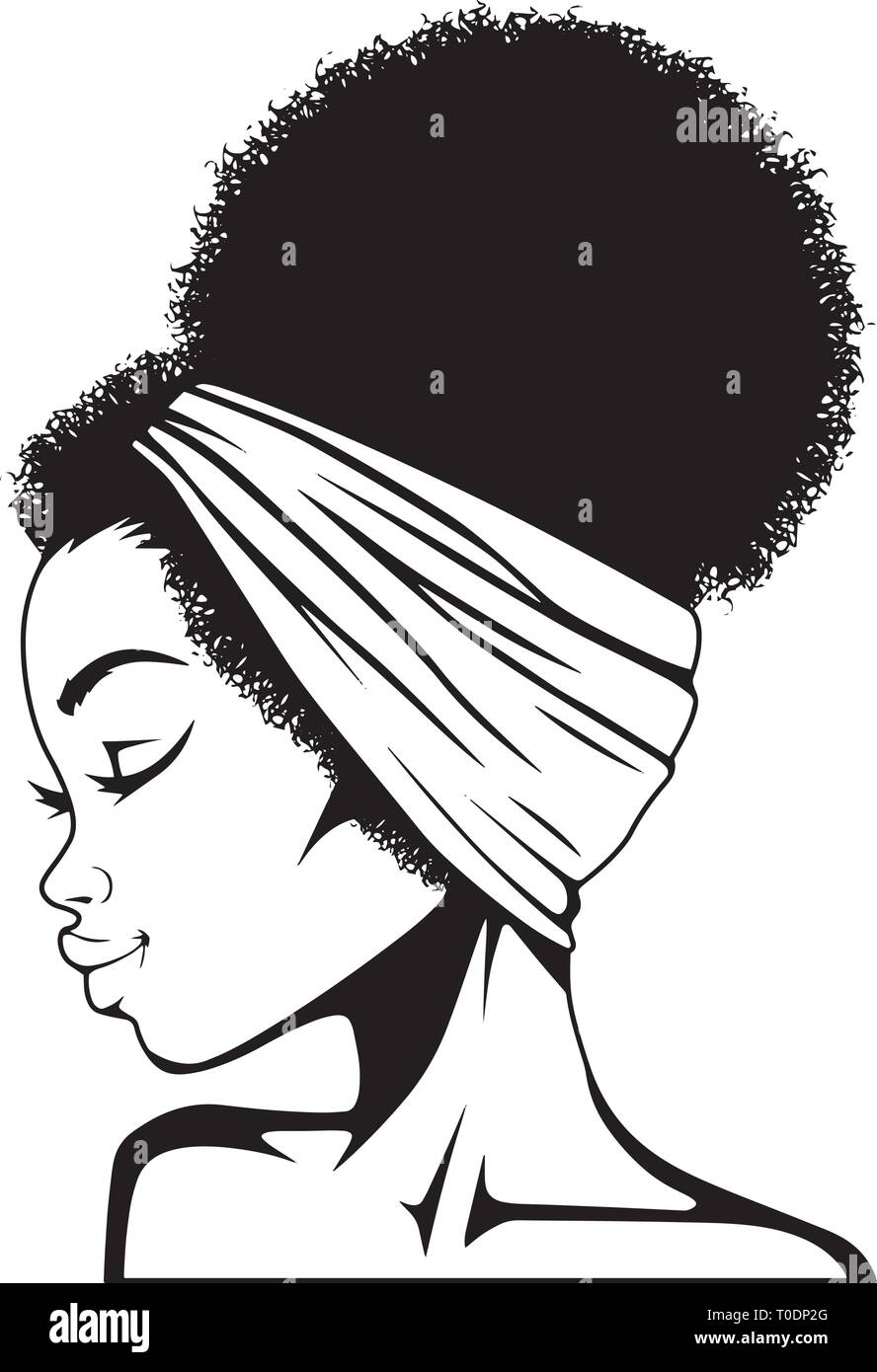 African American Woman Vector Svg 