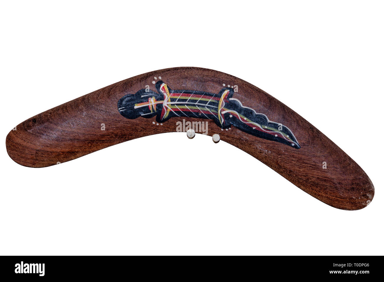 australia wooden boomerang isolated on white Stock Photo Alamy