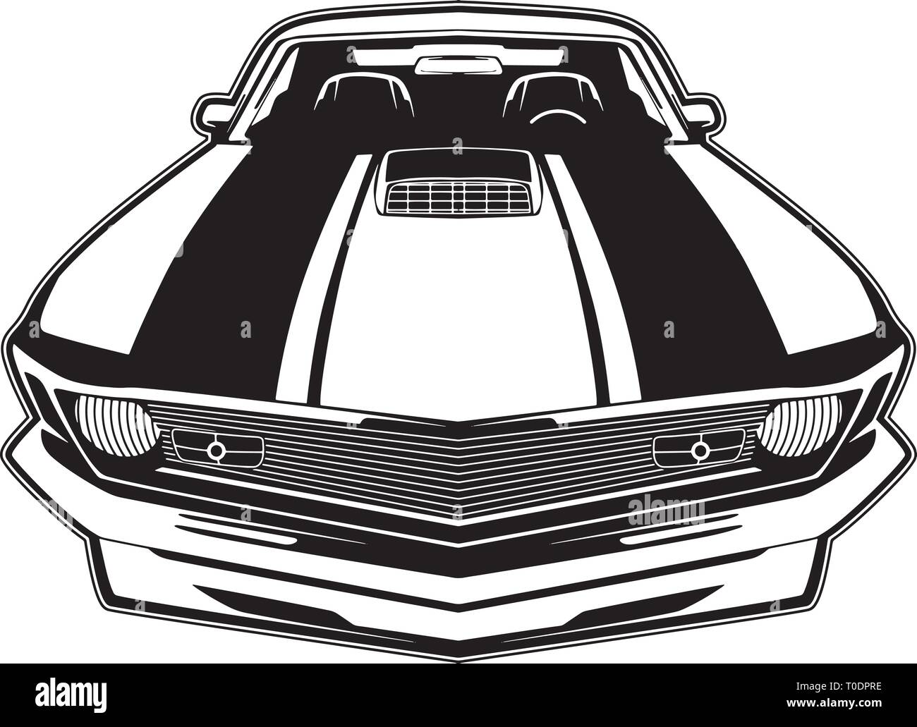 Retro Muscle Vintage Car Oldfashioned Sports Antique Hood Ornament Vehicle Hood Bumper Stock