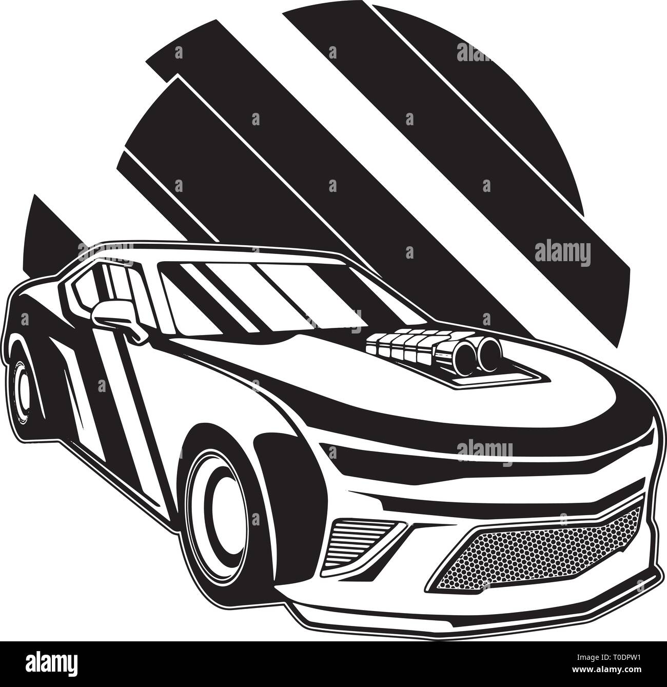 Retro Muscle Vintage Car Oldfashioned Sports Antique Hood Ornament Vehicle Hood Bumper Stock