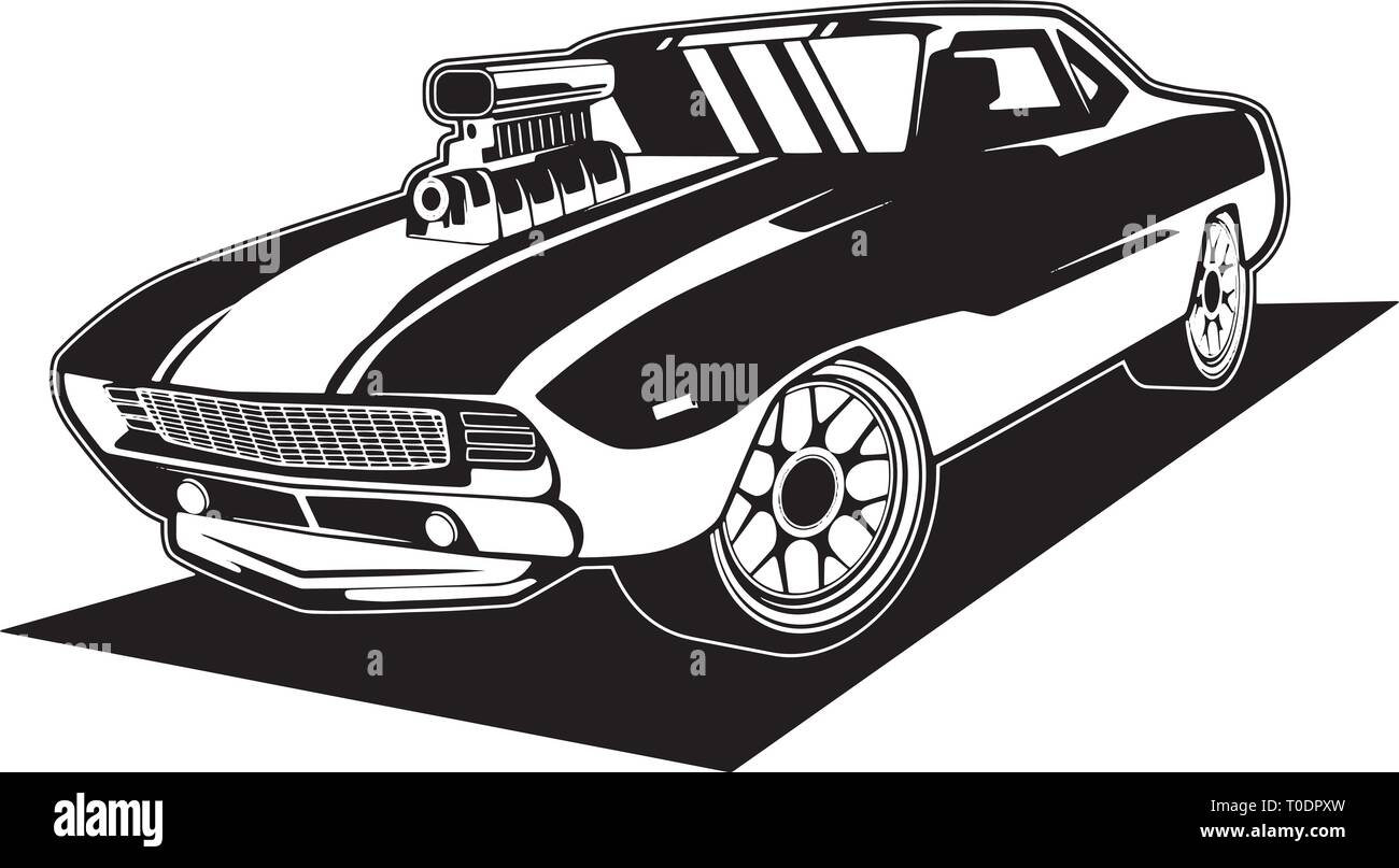 Retro Muscle Vintage Car Oldfashioned Sports Antique Hood Ornament Vehicle Hood Bumper Stock