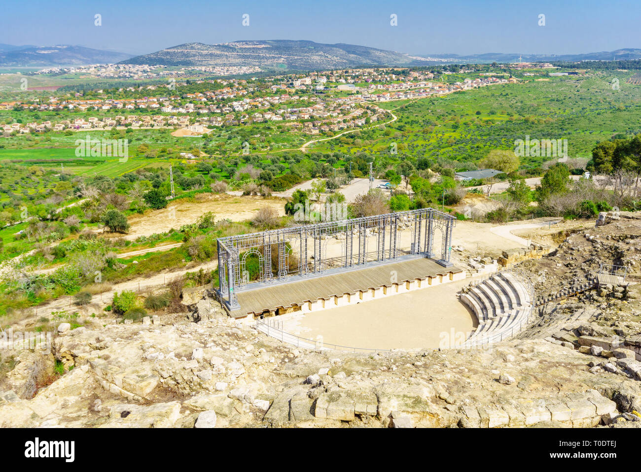 The Roman Theater and Galilee landscape, in Tzipori (Sepphoris