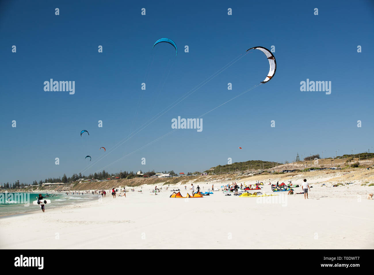 Kite surfer Perth Western Australia Stock Photo Alamy