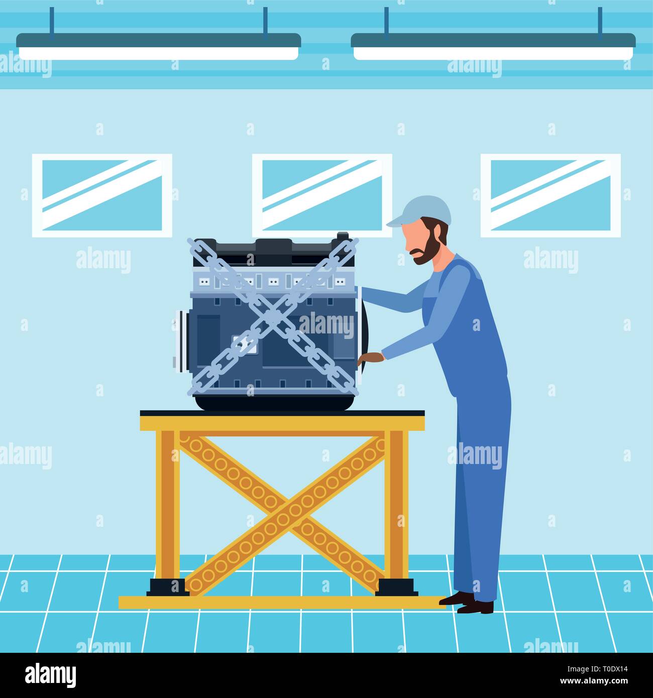industry car manufacturing cartoon Stock Vector Image & Art - Alamy