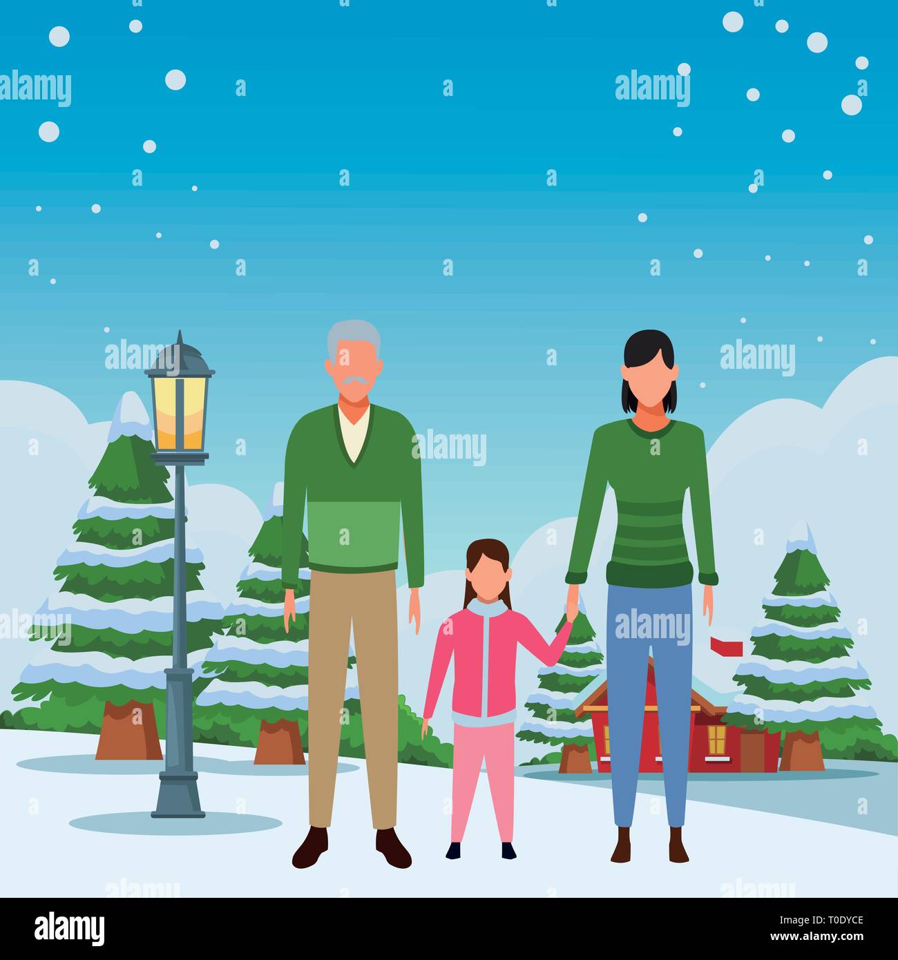 old man woman and child avatar Stock Vector Image & Art - Alamy