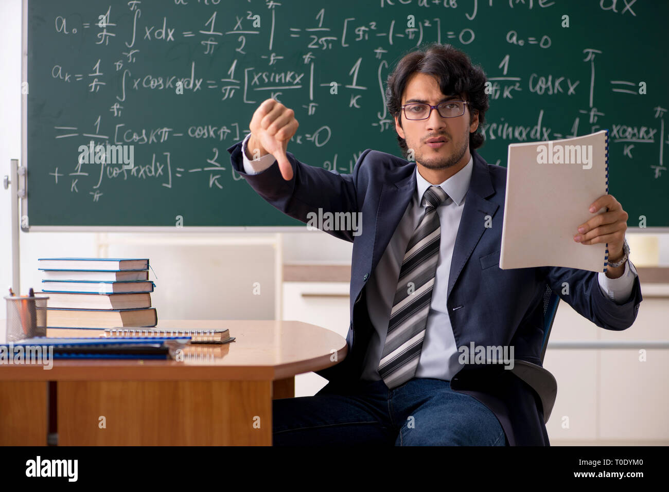 Student looking mathematical formulas hi-res stock photography and ...