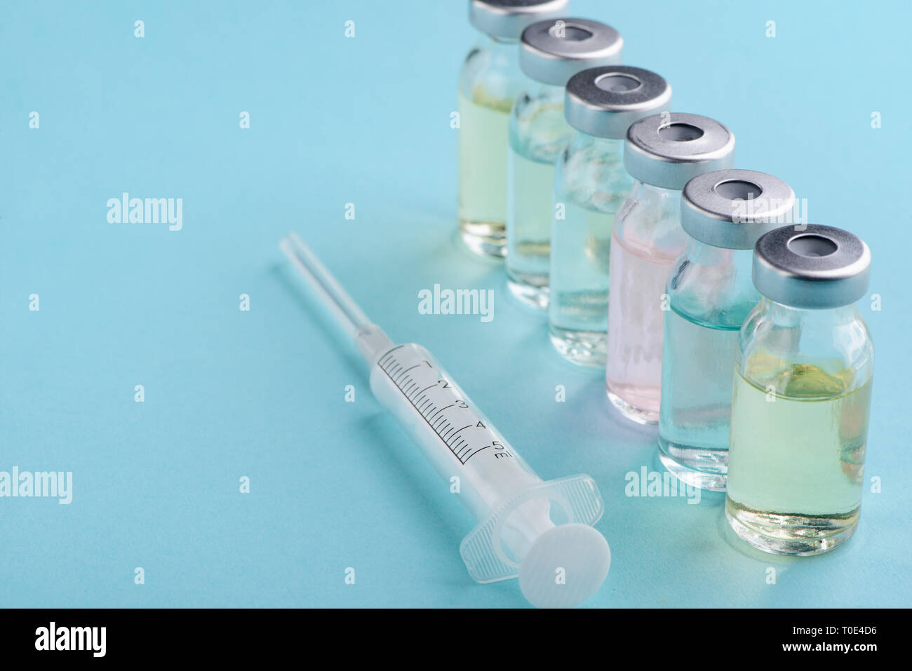 Syringe and vials Stock Photo Alamy