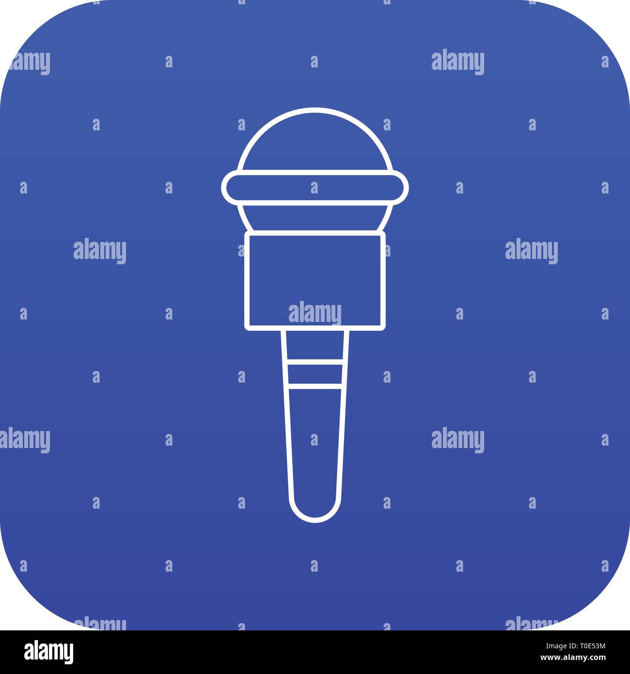 Microphone icon blue vector Stock Vector Image & Art - Alamy