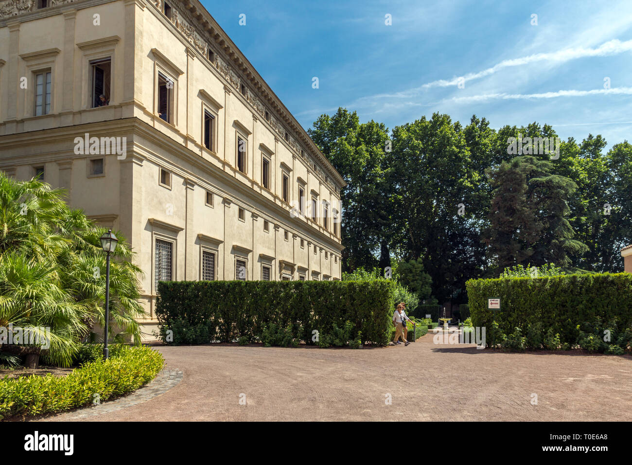 ROME, ITALY - JUNE 23, 2017: Building of Villa Farnesina in Trastavete district in city of Rome, Italy Stock Photo