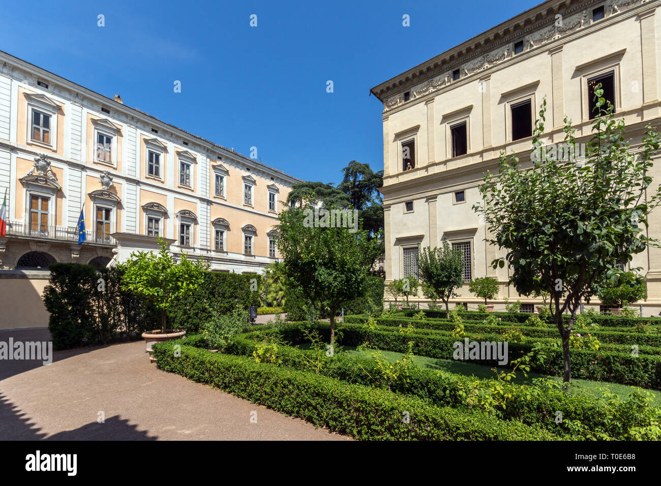 ROME, ITALY - JUNE 23, 2017: Building of Villa Farnesina in Trastavete district in city of Rome, Italy Stock Photo