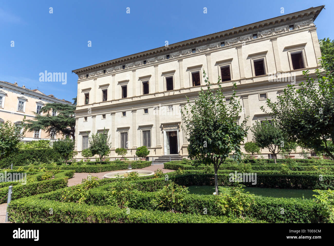 ROME, ITALY - JUNE 23, 2017: Building of Villa Farnesina in Trastavete district in city of Rome, Italy Stock Photo