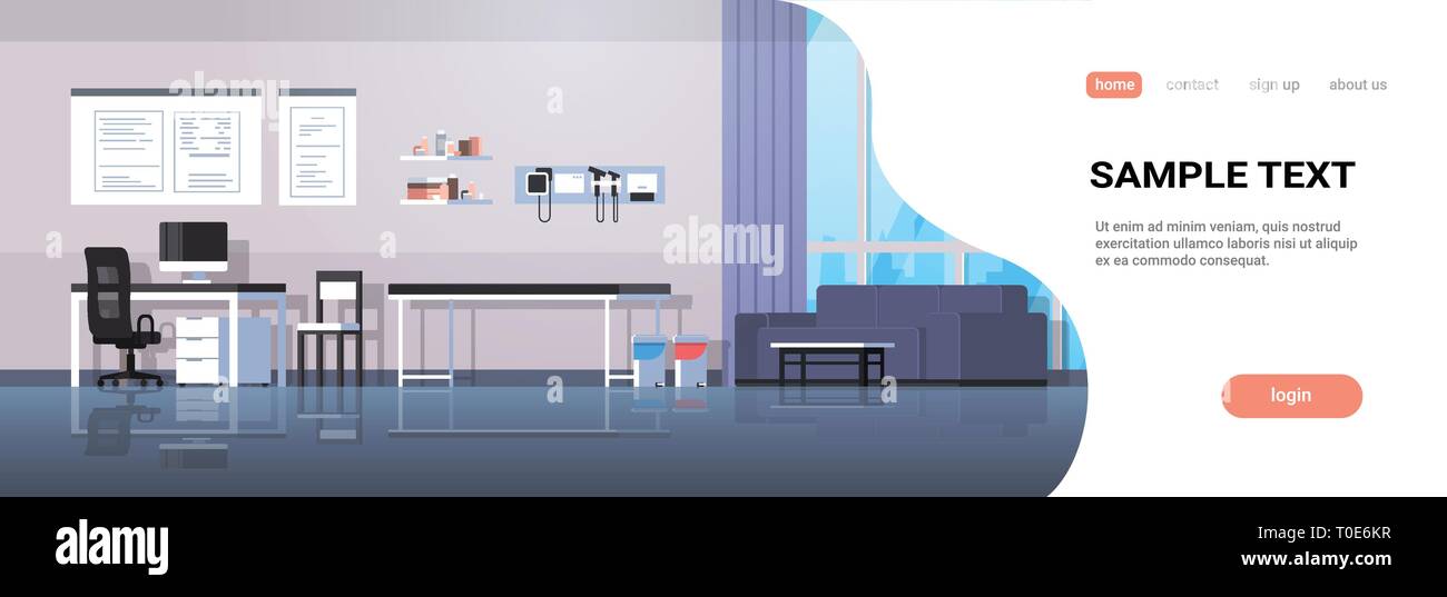 Doctor Office Workplace Room Interior Modern Hospital Clinic