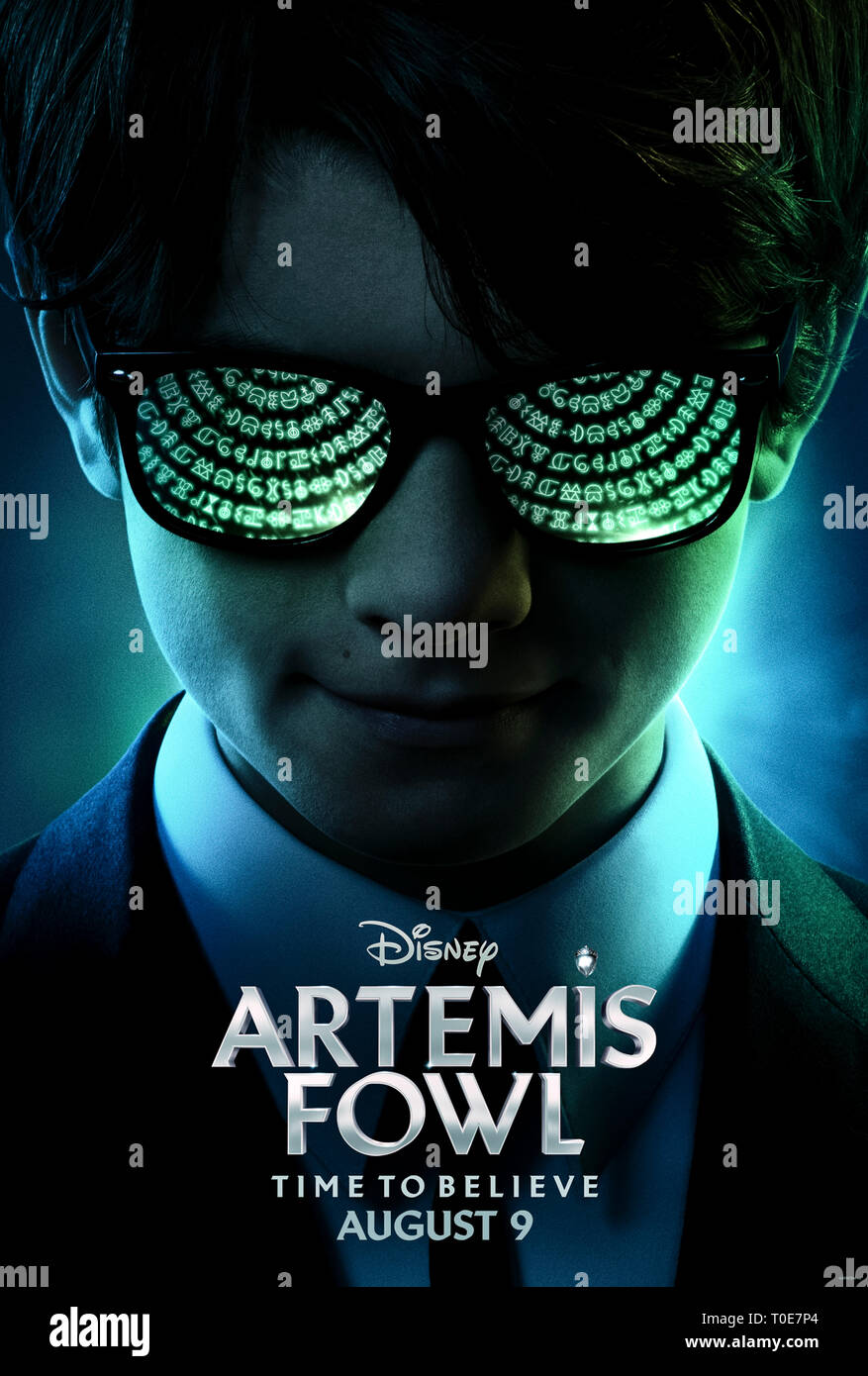 Artemis Fowl (2019) directed by Kenneth Branagh and starring Judi Dench, Josh Gad and Miranda Raison. Big screen adaptation of Eoin Colfer’s Artemis Fowl science fiction fantasy novels. Stock Photo