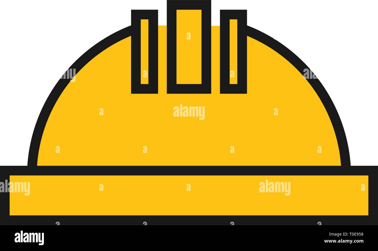 Construction helmet graphic design template vector illustration Stock