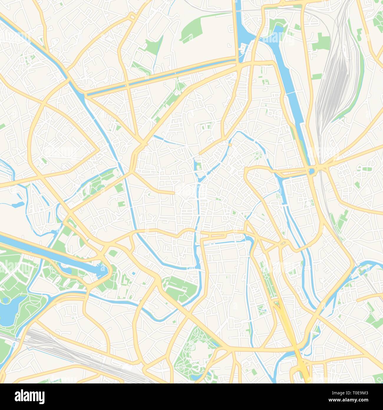 Ghent printable map hires stock photography and images Alamy