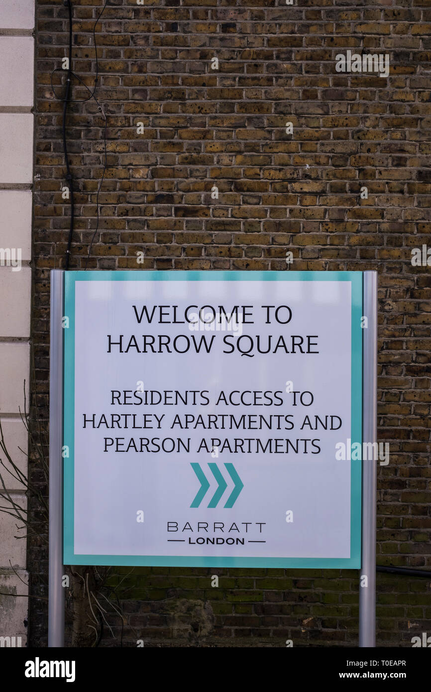 Harrow Square, Barratt Homes development next to Harrow On The Hill station, Harrow, London, England, U.K. Stock Photo