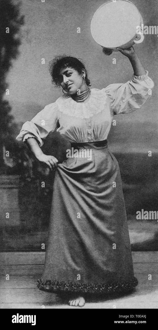 tarantella dancer with typical costumes, capri, 1920-30 Stock Photo - Alamy
