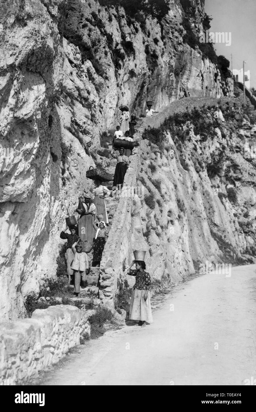 Anacapri stairs Black and White Stock Photos & Images - Alamy