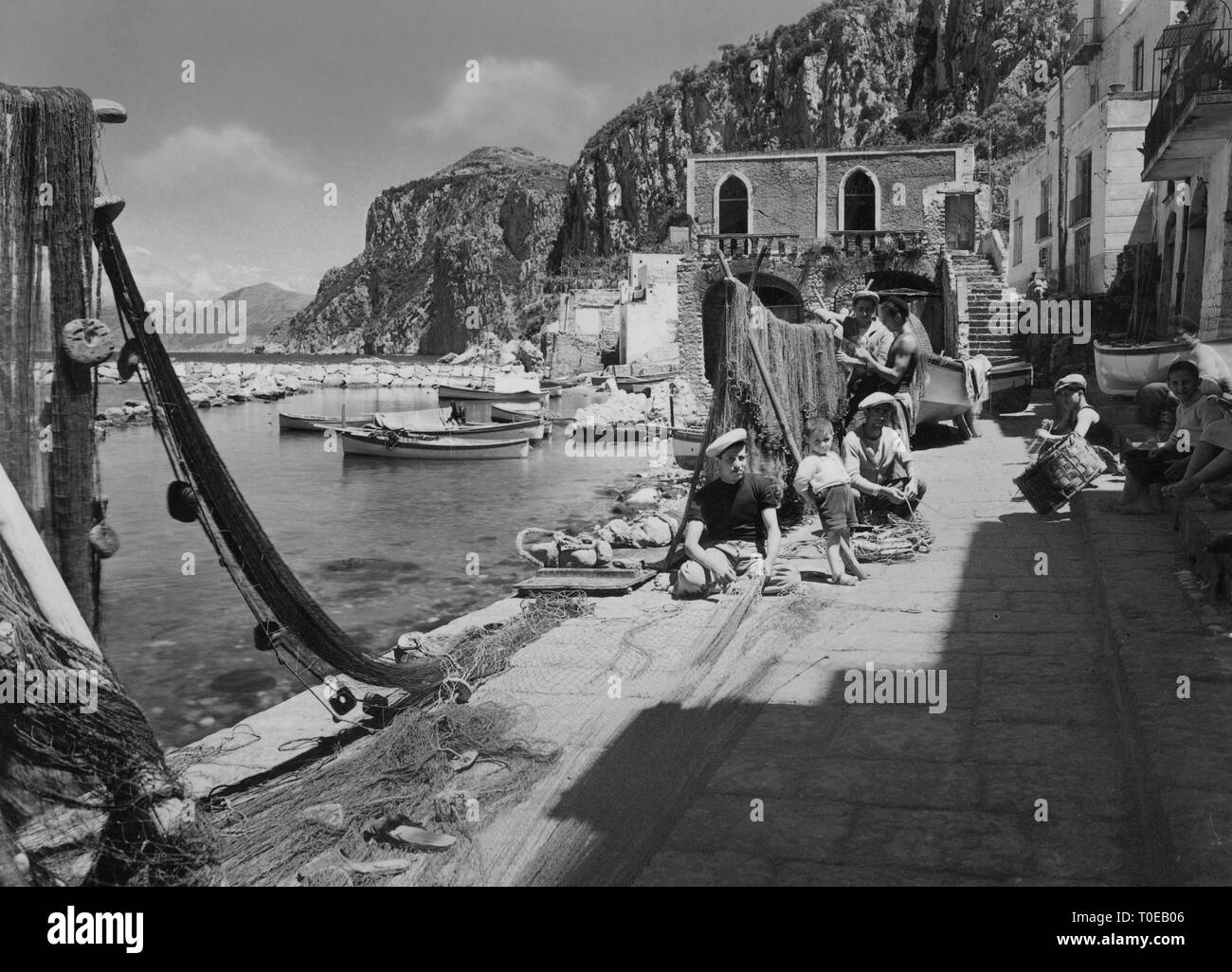 Capri marina piccola Black and White Stock Photos & Images Capri marina piccola Black and White Stock Photos & Images