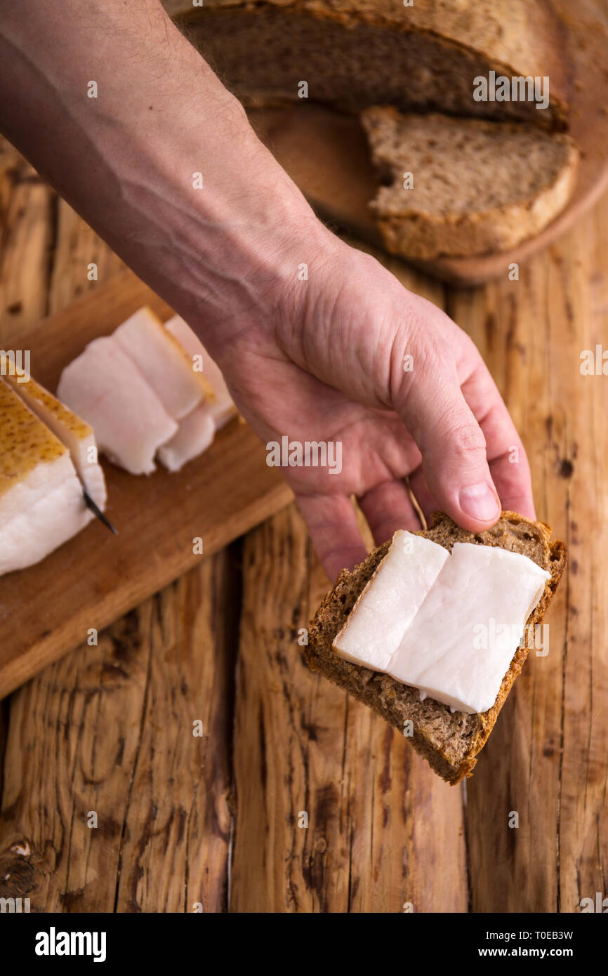 sandwich with bacon Stock Photo