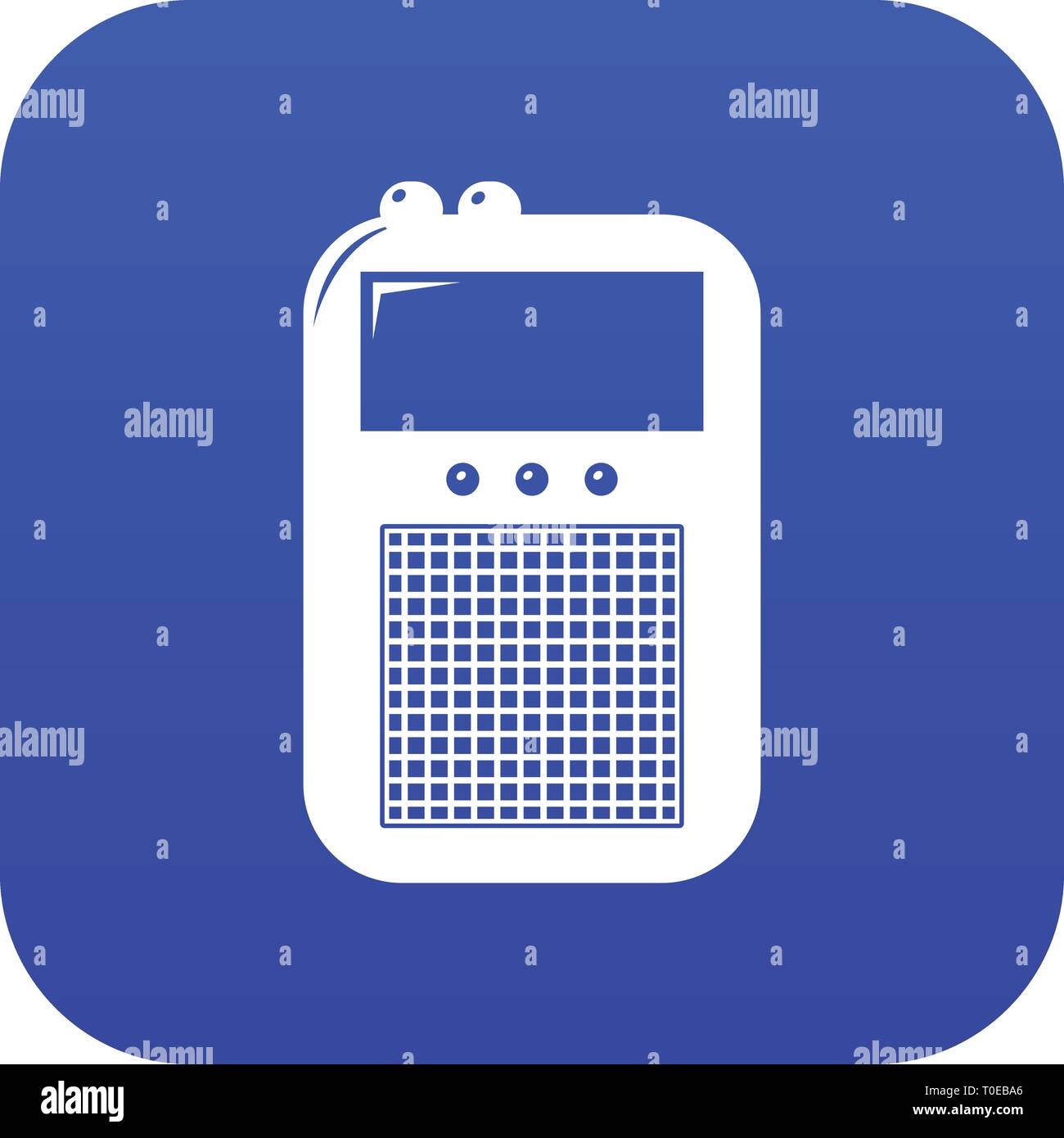 Portable radio icon blue vector Stock Vector Image & Art Alamy