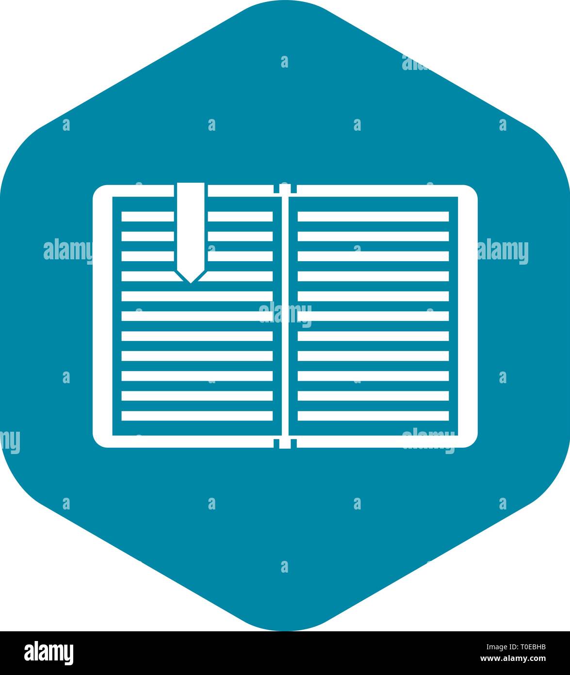 Open book with a bookmark icon, simple style Stock Vector Image & Art ...