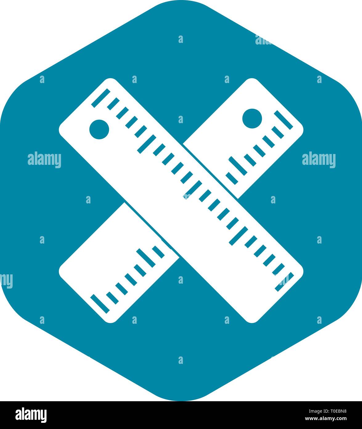 Two crossed rulers icon, simple style Stock Vector Image & Art - Alamy