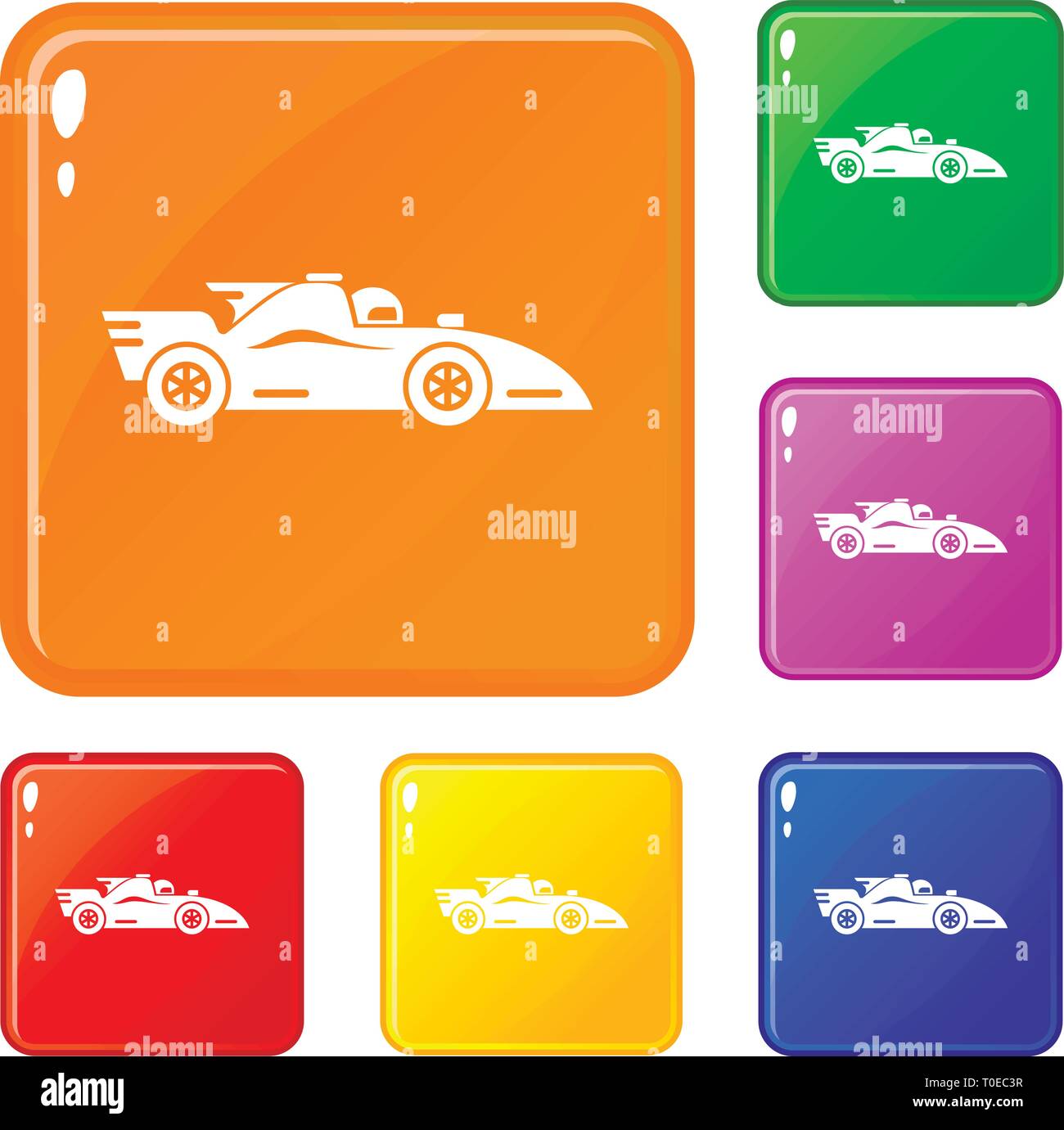 Racing car icons set vector color Stock Vector Image & Art - Alamy