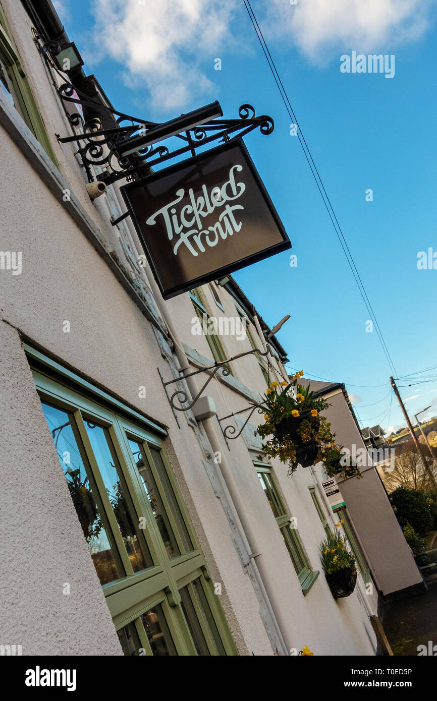 a-hanging-pub-sign-at-the-tickled-trout-in-barlow-near-chesterfield