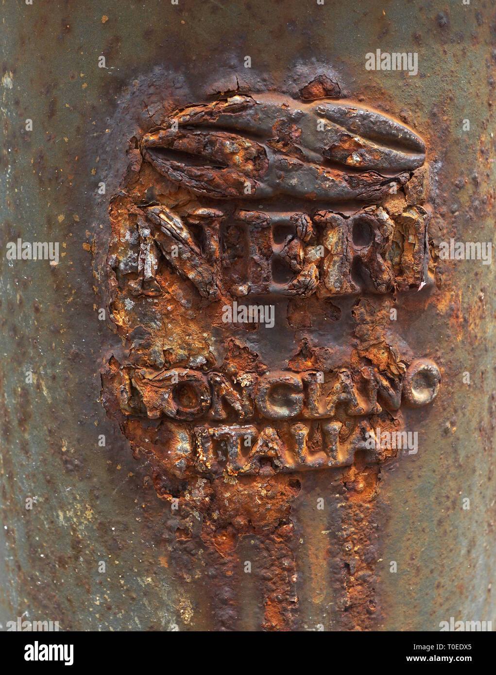 rusted coat of arms in Malta Stock Photo