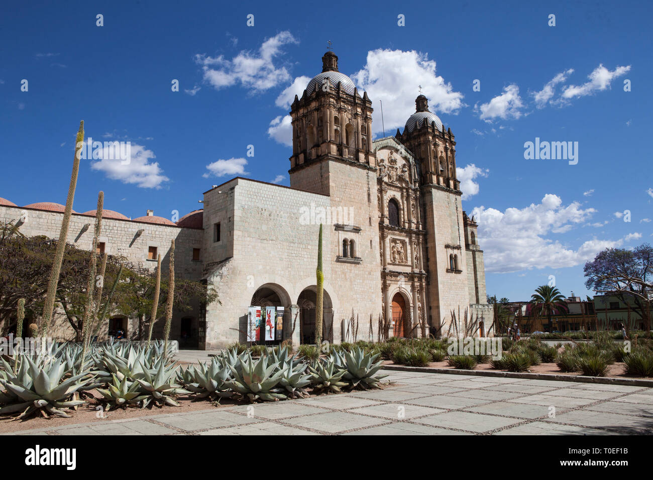 The Templo de Santo Domingo from the plaza in Oaxaca, Oaxaca, Mexico, March 7, 2019. Stock Photo