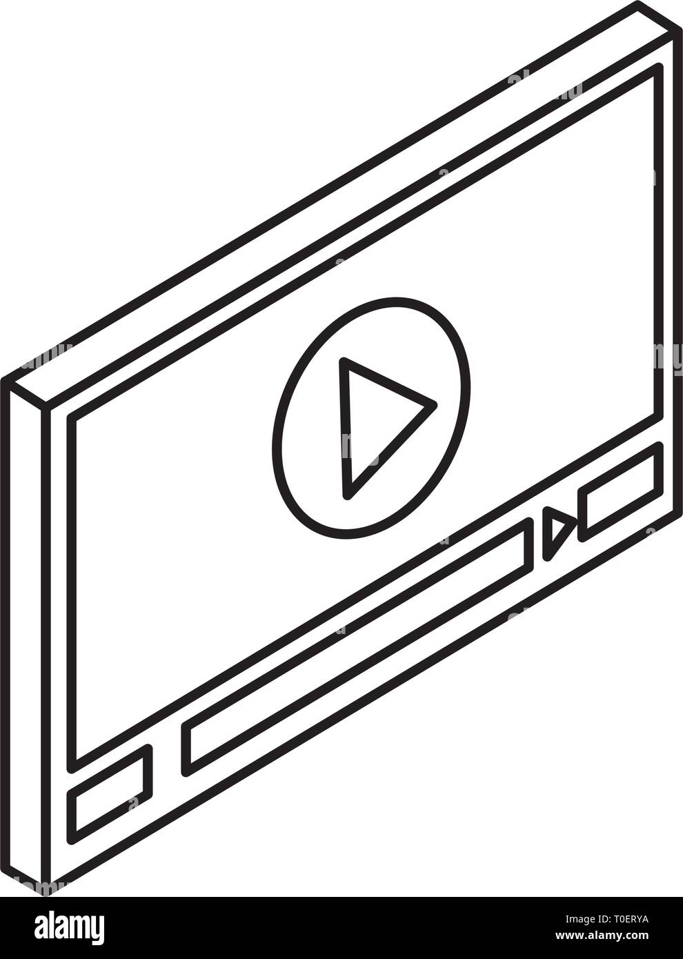 media player template icon vector illustration design Stock Vector ...